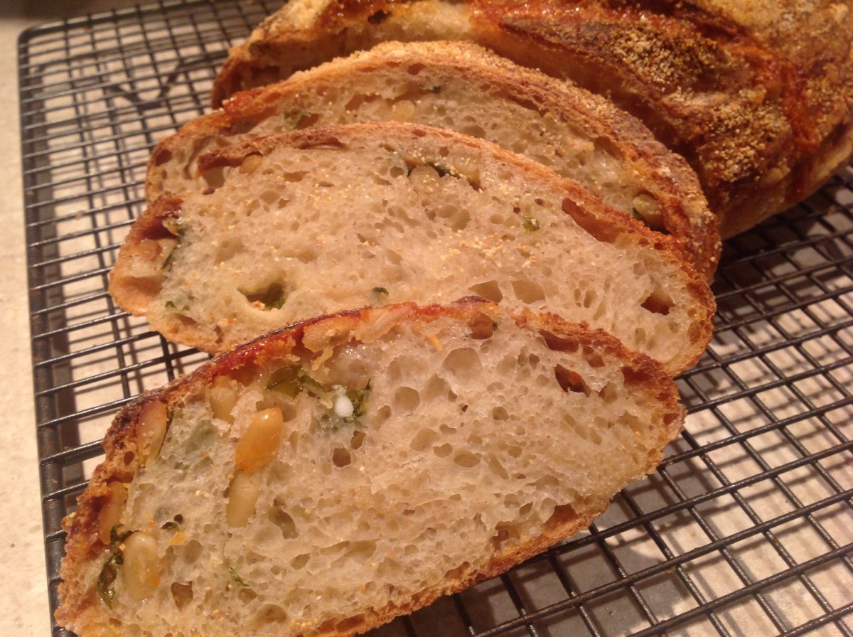 “deconstructed pesto” sourdough&nbsp;loaf