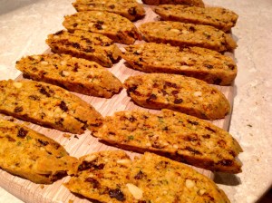 Sun-dried tomato, basil & pine nut biscotti