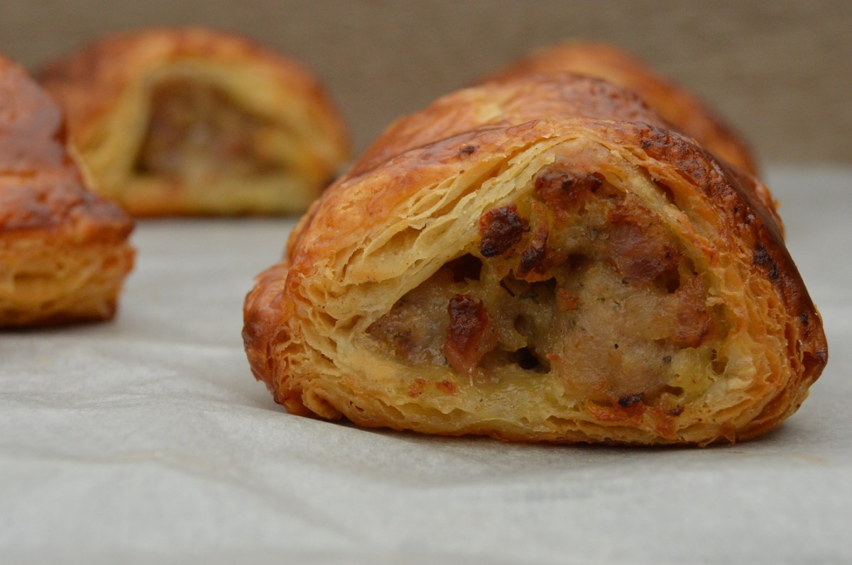 Croissant-wrapped sausage rolls (croissage&nbsp;rolls!)