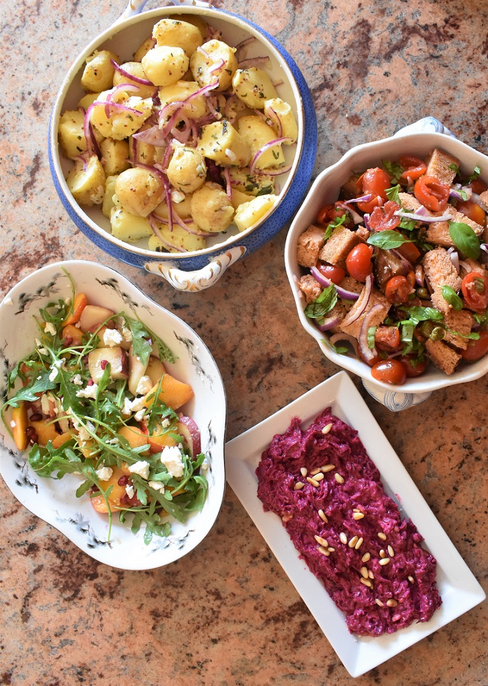 Quick spiced beetroot dip & easy&nbsp;salads