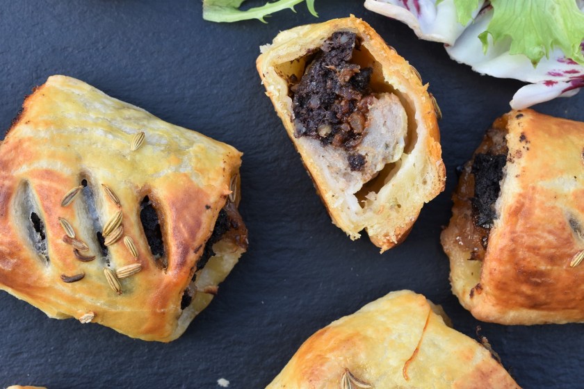 pastry, puff, laminated, puffpastry, butter. roll, rolls, sausage, sausage roll, sausage rolls, sausageroll, sausagerolls, notGreggs, Greggs, nowaste. leftovers. left-overs, quick, easy, recipe, writer, homecook, Philip, Philip friend, Philipfriend, britains best home cook, besthomecook, best home cook, bbc1, stuffing, breakfast, blackpudding, black pudding, bbc, television, bbcone, food, foodie, baking, cooking, apricot, apricots, herb, herbs, cheese, Stilton, Wenselydale, party, partyfood, canape, canapes, buffet, party food, partyfood