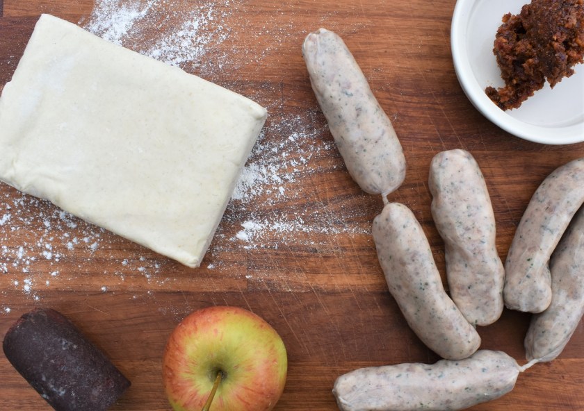 pastry, puff, laminated, puffpastry, butter. roll, rolls, sausage, sausage roll, sausage rolls, sausageroll, sausagerolls, notGreggs, Greggs, nowaste. leftovers. left-overs, quick, easy, recipe, writer, homecook, Philip, Philip friend, Philipfriend, britains best home cook, besthomecook, best home cook, bbc1, stuffing, breakfast, blackpudding, black pudding, bbc, television, bbcone, food, foodie, baking, cooking, apricot, apricots, herb, herbs, cheese, Stilton, Wenselydale, party, partyfood, canape, canapes, buffet, party food, partyfood