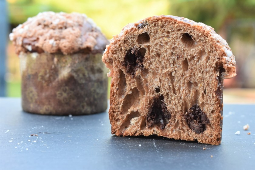 Christmas bread baking homecook Italian chocolate panettone