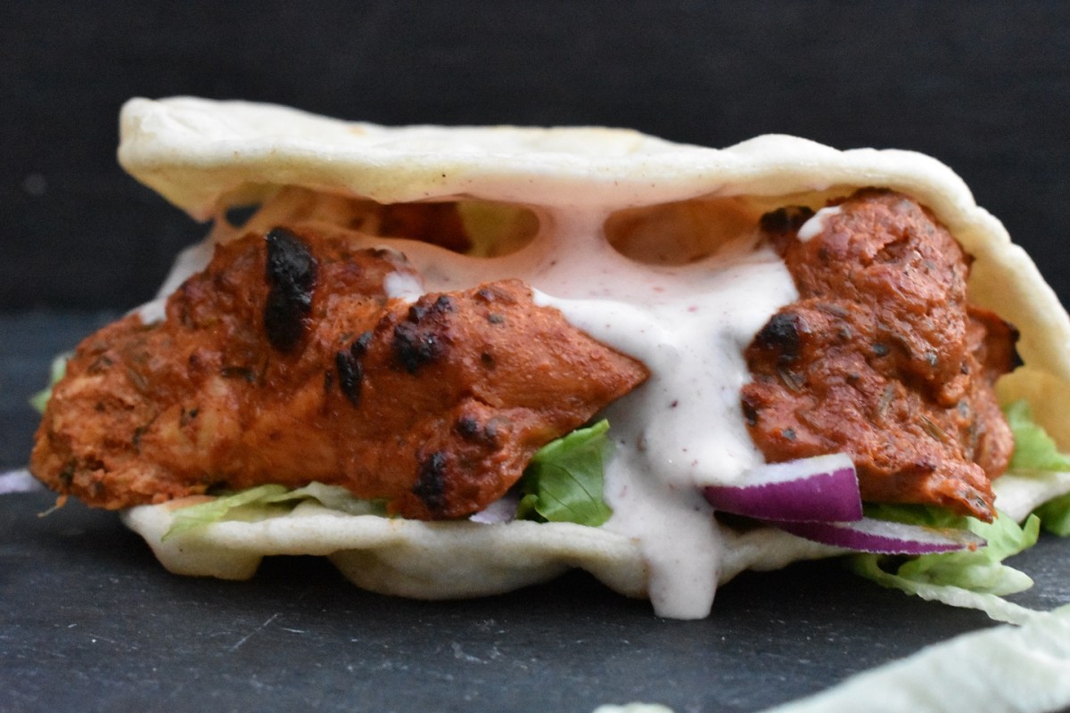 Spiced tandoori chicken&nbsp;wraps