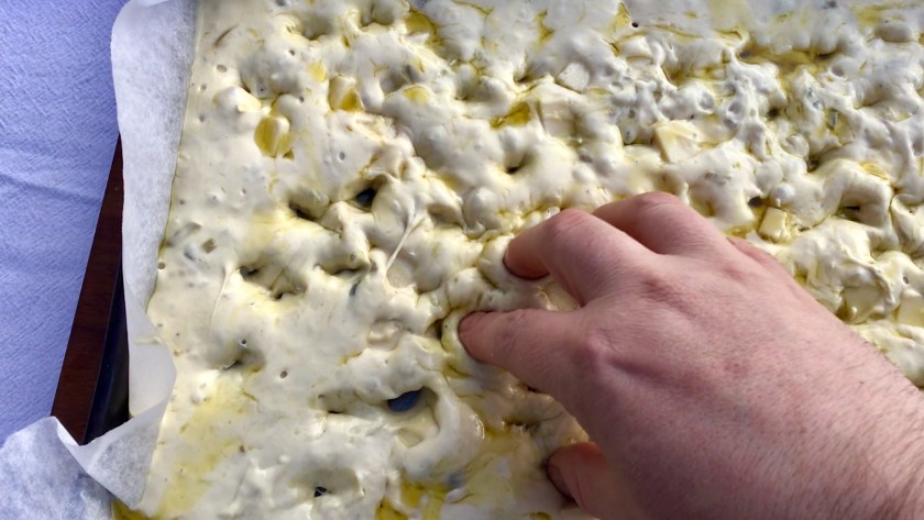 bread, real bread, realbread, focaccia, dough, silky, smooth, knead, mixer, hydration, high hydration, highhydration, Italian, garlic, onion, Parmesan, baking, cooking, comfort, comfortfood, comfort food, foolproof, fool-proof, fool proof, easy, oil, olive, olive oil, oliveoil, homecook, Philip. philip friend, philipfriend, Surrey, UK, recipe, food, foodie