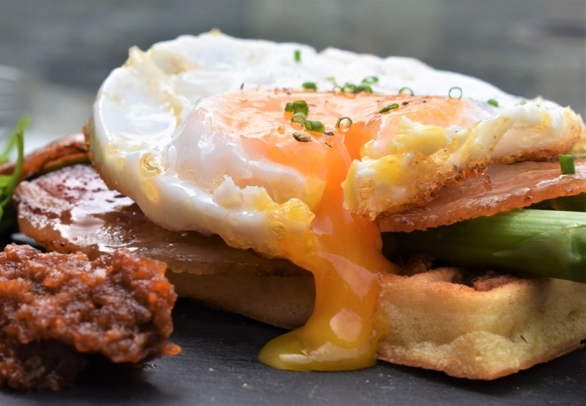 egg, duck, duck egg, duckegg, brunch, meal, easy, quick. seasonal, asparagus. homegrown, homecook, bacon, maple, maple syrup, maplesyrup, jam, baconjam, bacon jam, waffle. waffles. food, foodie, foodporn, light, tasty, delicious, supper, lunch, philip, philip friend, philipfriend