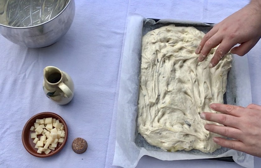 bread, real bread, realbread, focaccia, dough, silky, smooth, knead, mixer, hydration, high hydration, highhydration, Italian, garlic, onion, Parmesan, baking, cooking, comfort, comfortfood, comfort food, foolproof, fool-proof, fool proof, easy, oil, olive, olive oil, oliveoil, homecook, Philip. philip friend, philipfriend, Surrey, UK, recipe, food, foodie