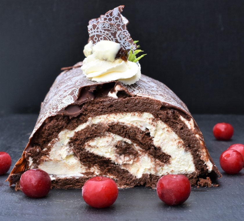 cake, cakes, gateau, retro, cherry, cherries, black cherries, blackcherries, chocolate, mint, cream, blackforestgateau, black forest gateau, dessert, homecook, food, foodie, recipe, gluten-free, glutenfree, kirsch, swissroll, swiss roll, pudding, celebration, philip, philip friend, philipfriend, BBC, BBC1, Britainsbesthomecook, Britain's Best Home Cook, Britains Best home cook