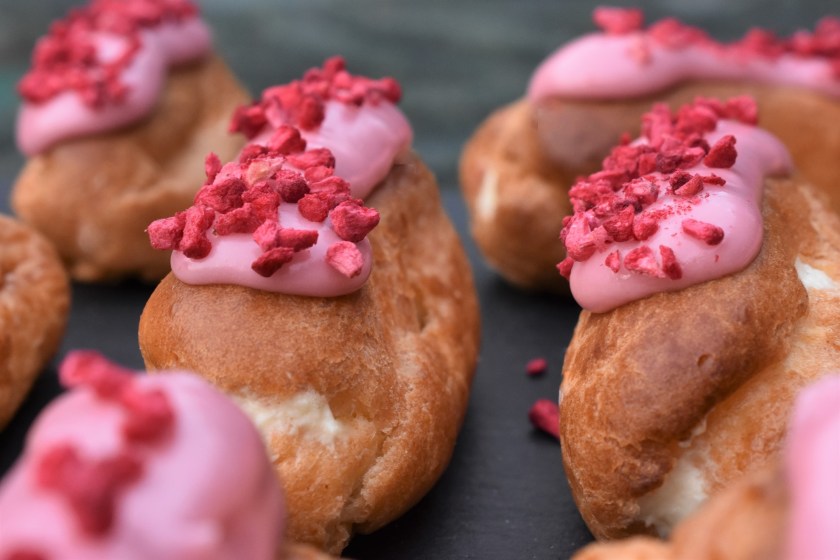 pastry, choux, choux buns, eclair, eclairs, isaphan, raspberry. rose, lycheee, homecook, philip, philipfriend, éclairs, éclair, bakingfanatic, britainsbesthomecook, britains best home cook, britains' best home cook, britain's best home cook, philip friend, surrey, bbc, bbhc, cook, chef, cooking, bbcone, bbc1, bbc, besthomecook, best home cook