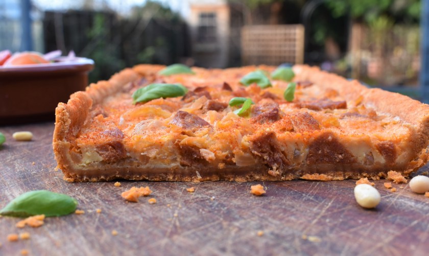 tart, picnic, lunch, dinner, brunch, party, party food, buffet, quiche, chorizo, Spanish, pastry, blind baking, blind baked, onion, homegrown, allotment, baking, cooking, homecook, best home cook, besthomecook, food, foodie, recipe, philip, philipfriend, philip friend