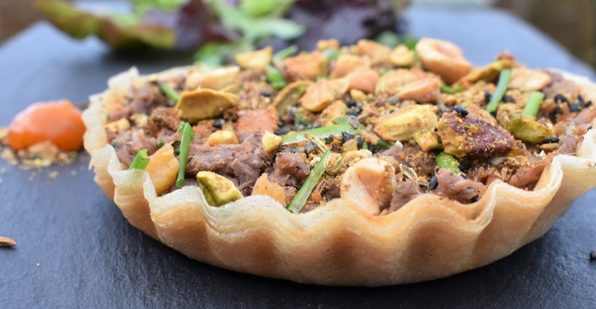 dukka, dukkah, duqqa, egypt, egyptian, persian, middle eastern food, tart, tarts, pastry, duck, spice, spiced, spiced, apricot, cooking, homecook, best home cook, besthomecook, food, foodie, recipe, philip, philipfriend, philip friend