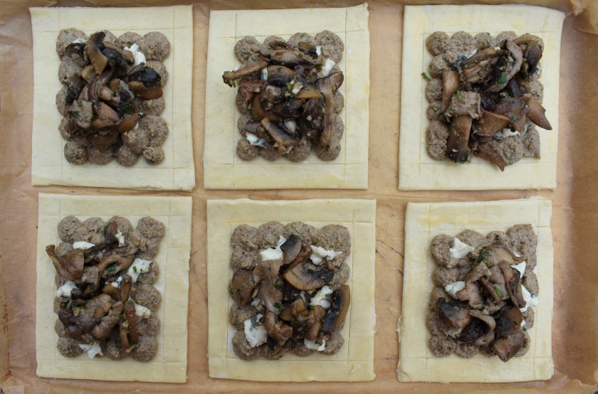 tart, pastry, puff pastry, Italian. Italian Cuisine, dolcelatte, cheese, mushroom, baking. GBBO, starter, party. partyfood, party food, Surrey, philip, philipfriend, philip friend, homecook, best home cook, besthomecook, BBC, cooking, recipe, homemade