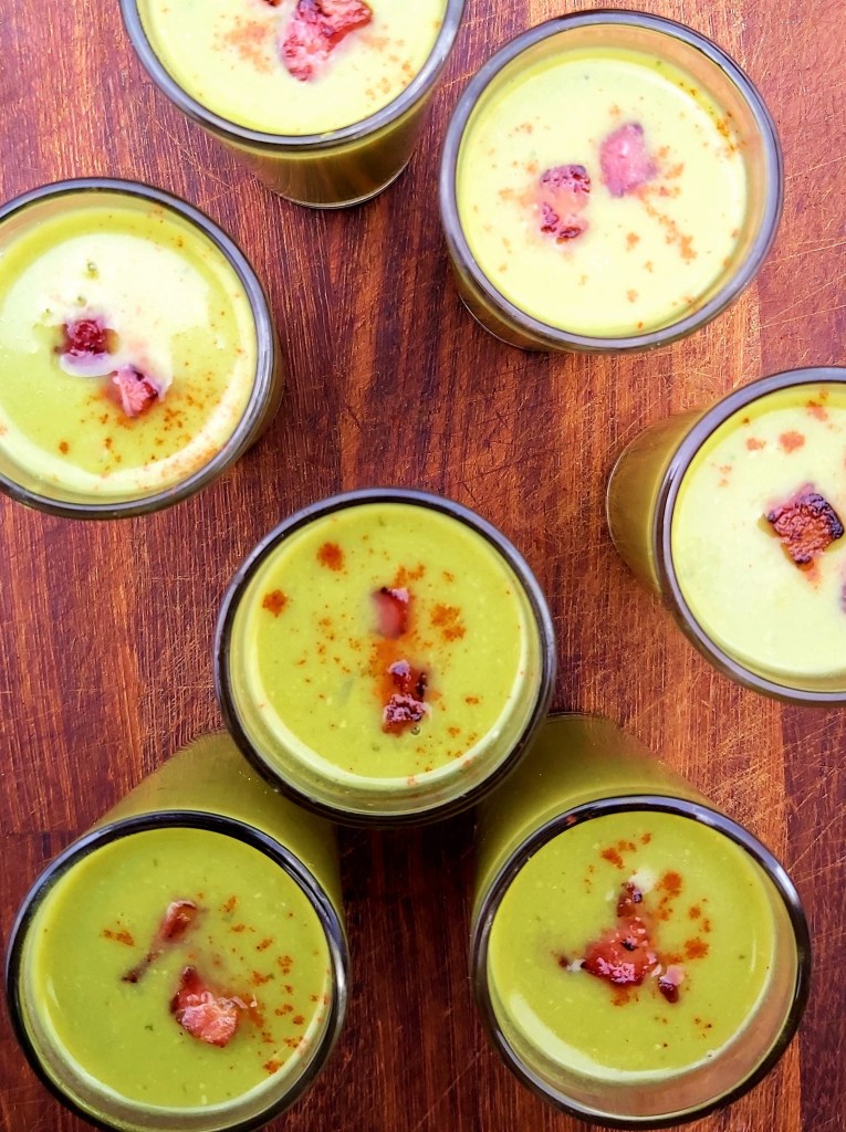 Soup, easy, quick, delicious, bacon, mint, garden, summer, summery, food, foodie, homecook, besthomecook, best home cook