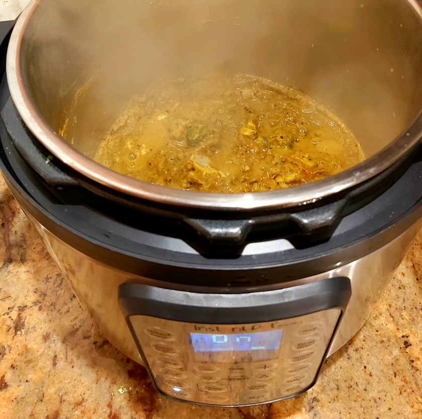 Seafood, prawn, shrimp, pressure cooker, instant pot, instantpot, recipe, food, foodie, curry, homemade, broccoli, fibre