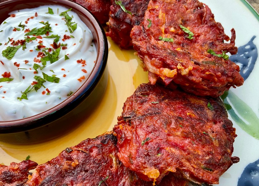 Fritters, fried, air fryer, carrots, courgettes, zucchini, homegrown, garden, food, foodie, recipe, Surrey, homecook