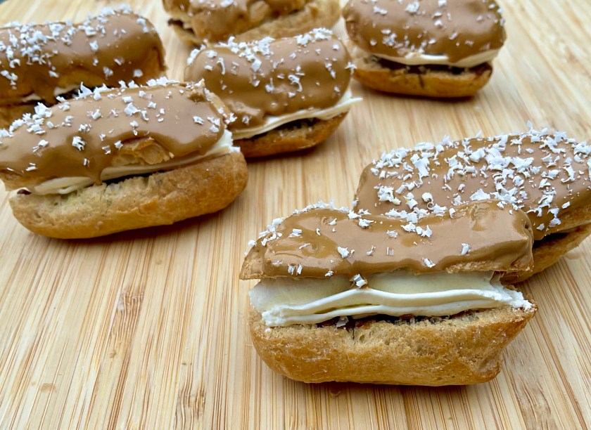 Eclair, choux, pastry, classic, baking, recipe, cooking, food, foodie, afternoon tea, afternoontea, coffee, chocolate, homecook, mocha, Surrey, Uk