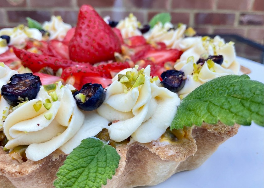 pastry, summer, fruit, fruity, strawberry, passionfruit, baking, cooking, homecook, dessert, surrey, uk