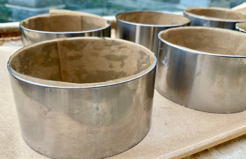 choux, pastry, baking, rings, metal, metal rings, food, foodie, cooking, UK, surrey, recipe, compressed