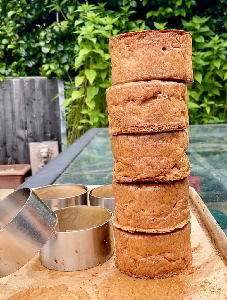 choux, pastry, baking, rings, metal, metal rings, food, foodie, cooking, UK, surrey, recipe, compressed