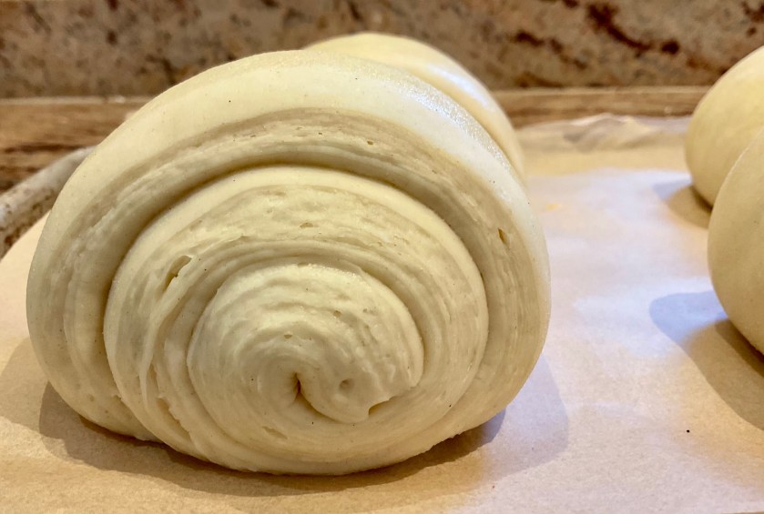 proofed croissant dough